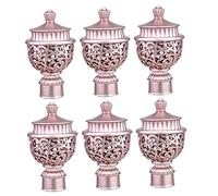 OUNONA 6 Pièces Garnitures de Tringle à Rideau Embouts décoratifs pour tringles à Rideaux tringles à Rideaux rétro Vintage Aucun Support de Tringle à Rideau percé fenêtre Embout décoratif