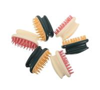 OUNONA 6 Pièces Hair Scalp Massager Brush Soft Tpr Wide Teeth Comb For Dandruff Removal Exfoliation And Stress Relief Suitable For Wet Dry Thin Thick Curly Hair