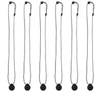 OUNONA 6 Pièces Lanière Magnétique pour Microphone, Support Micro Lav à Bouton, Nylon Métal Caoutchouc, Noir, Mains, Compatible Q8, pour Spectacles en Direct et Voyage