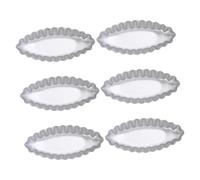 OUNONA 6 pièces Lot de Moules Barquette Aluminium Anodisé Moules à Gâteau Créatifs Antiadhésifs et pour Cuisson Polyvalente
