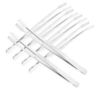 OUNONA 6 pièces Lot de Pinces Épiler Acier Inoxydable Pointe Plate Ergonomique Pinces de Précision pour Bijoux Timbres et Loisirs Créatifs Durables et Légères