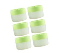 OUNONA 6 Pièces Plastic Refillable Makeup Sample Containers With Spoon And Replaceable Inner Liners Matte Round Face Jars For Travel And Daily Skincare Storage