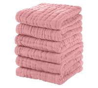 OUNONA 6 Pièces Serviette Douce Couture pour Bébé à Armure Toile en Coton 6 Couches Séchage Rapide Bain Change des -nés
