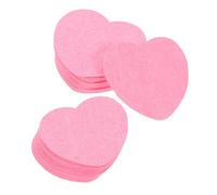 OUNONA 60pièces Éponges Visage Compressées Forme de Cœur Disques Nettoyants pour Visage Houppettes Exfoliantes pour Démaquillage Nettoyage