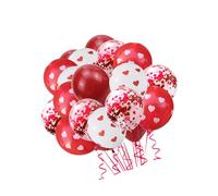OUNONA 63 pièces Ballons de Fête Mariage Latex Imprimé Cœur Décor Romantique Rouge Brillant à Paillettes Kit Complet pour Saint-valentin Demande Mariage et Célébrations Spéciales