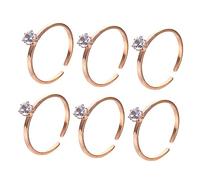 OUNONA 6Pièces Anneaux Acier Ajustables Décoratifs pour Couples Accessoires de Mariage Décorations de Élégants pour Femmes