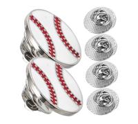 OUNONA 6Pièces Badges de Baseball Faits Main Broches Décoratives pour Cardigans Pulls et Châles Accessoires de Mode