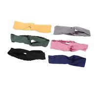 OUNONA 6Pièces Bandeaux Élastiques Fitness pour Femmes Accessoires de Coiffure Multi Confortable et Respirant Parfait pour Sport Maquillage