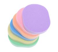 OUNONA 6Pièces Éponge Exfoliante Visage Réutilisable Lot de Nettoyants Compacts pour Gommage un Démaquillage Parfaits Poure Routine de Simplifiée