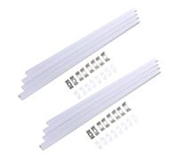 OUNONA 8 Ensembles Profilé en Aluminium Argenté Forme U pour Bande Lumineuse LED Diffuseur Opaque et Support de Montage, Design Minimaliste pour Espace Commercial ou Domicile
