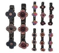 OUNONA 8 Pièces Lot de Pinces à Cheveux Fleurs Tressées Style Français Clips Plastiques Confortables et Antidérapants Accessoires Élégants pour Femmes et Filles Maintien Sécurisé Toute la
