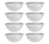 OUNONA 8 Pièces Moule à Gâteau Demi-sphère en Alliage D'aluminium Argenté, Design Créatif Diy, Facile à Démouler, pour Activités Artisanales et Fabrication de Bougies