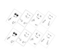 OUNONA 8pièces Autocollants Dessins Animés pour Réfrigérateur Décoration Chambre Autocollant Adorable pour Fenêtre Stickers Maison