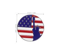 OUNONA 8pièces Épingles Émail Drapeau Américain Broches Memorial Day Statue Liberté Accessoires Pour Femme Robe Sac Chapeau
