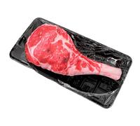 OUNONA à mâcher pour Chien Forme de Steak avec Son couineur, Peluche en Coton PP, pour Petits Chiens et Nettoyage Dentaire