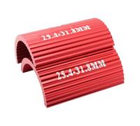 OUNONA Adaptateur de Guidon Vélo 25,4 MM 2 Pièces en Alliage D'aluminium | Cale de Conversion pour Vélo, Finition Rouge Ondulée, Protection du Cintre, Montage Simple