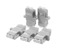 OUNONA Adaptateur Fibre Optique LC Duplex 5 Pièces pour Connexions Réseau, Installation Simple, Coupleur à Bride Gris, Compatible Connecteurs Simplex, Distribution Stable pour Centres de Données