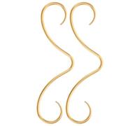 OUNONA Anneau de Nez Septum Moustache en Acier Inoxydable Doré 1,6mm X 62mm 2 Pièces Bijoux de Piercing au Nez pour Femmes Hommes Accessoire de Corps Original