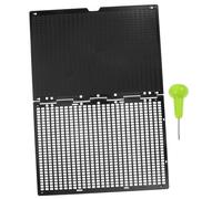 OUNONA Ardoise Braille Réutilisable Plastique avec Stylet Robuste Plaque Écriture Lignes Cellules pour Apprentissage des Non-voyants Kit et Portable