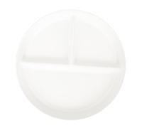 OUNONA Assiette Compartimentée Céramique Blanche Plateau Repas Compartiments pour des Portions Pratique et Facile à Nettoyer pour Usage et Bureau