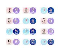 OUNONA Autocollants Bébé 24 Pcs pour Étapes Importantes Fleurs, Stickers Photo -né, Accessoires Photo Shower, Présent Naissance Fille, Décor Mois à Photographier