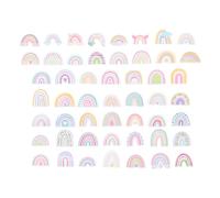 OUNONA Autocollants Décoratifs pour Garçon et Filles 100 Pcs Motifs Arc-en-Ciel et Nuages Autocollants pour Chambre et Gobelets d'Eau Papier Solide pour Décoration Anniversaire et