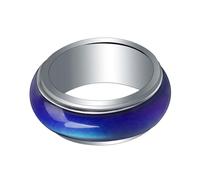 OUNONA Bague Mood Ring Changeante de Couleur Thermochromique pour Hommes Femmes et Anneau de Mode Confortable et Design Créatif Adapté à Toutes