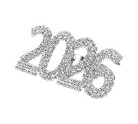 OUNONA Bague Ouverte Ajustable Argent avec Cristaux Étincelants Anneau Numéro Chic pour Femme Vintage Punk Délicat Accessoire de Doigt pour Fête