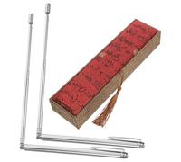 OUNONA Baguettes Sourcier Feng Shui Acier Inoxydable Outil de Radiesthésie Pratique et Léger Tiges Détachables pour Détection Eau et Trésors Enterrés Équipement Portable pour Extérieur