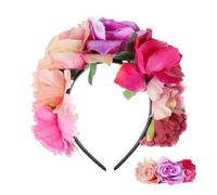 OUNONA Bandeau à Fleurs de Rose pour Femme Serre-tête pour Halloween Accessoires de Cheveux pour Fêtes