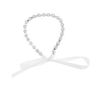 OUNONA Bandeau De Mariée Cristal Avec Ruban Coiffe De Cheveux Élégante Pour Mariage Accessoires De Cheveux Pour Femme Bandeau Mariage Simple Et Décoratif
