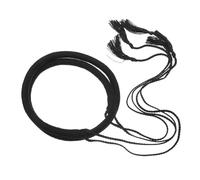 OUNONA Bandeau Laine Noire avec Décoration Tresse Turban pour Hommes Style Dubai pour Fêtes et Vie Quotidienne Accessoire Élégant Shemagh à Franges
