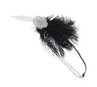 OUNONA Bandeau Plume Vintage Pour Femmes Coiffe Années Accessoires Cheveux Garçonnes