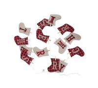 OUNONA Bannière de Noël en Lin Lumières LED Lettres Joyeux Noël Guirlande Décorative DIY pour Fête Intérieur Accessoire Festif Lumineux