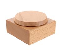 OUNONA Base Carrée pour Boîte à Musique DIY Bois Naturel Plateforme Rotative Lisse Support Solide pour Création et Décoration Artisanale