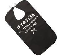 OUNONA Bavoir Imperméable Adulte en Polyester Grand Format Fermeture à Boutons, Protège-vêtements Pratique pour Personnes Âgées, Accessoire Repas Ajustable, Usage Quotidien Santé