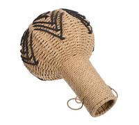 OUNONA Boho Handwoven Paper Rope Vase for Farmhouse Decor Rustic Plant Holder with Iron Reinforced Structure Versatile Centerpiece for Weddings and Living Rooms