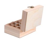 OUNONA Boîte à Huiles Essentielles en Bois 12 Compartiments Organisateur de Rangement pour Flacons d'Aromathérapie Étui de Transport Léger et Robuste pour Voyage et Usage Quotidien