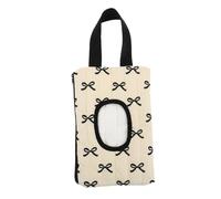 OUNONA Boîte à Lingettes Portative Avec Nœud Ruban En Tissu, Compacité Légère, Compatible Poussette, Contenant Suspendu Pratique Pour Bébé, Étui Portable Hygiénique Pour Sorties