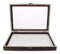 OUNONA Boîte à Spécimens Plusieurs styles avec Couvercle Transparent en Bois Étui Délicat en Matériau Synthétique, pour Exposition et Collection D'objets Petits Bureau