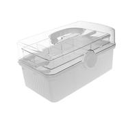 OUNONA Boîte Boite de Rangement Medical Boite de Rangement Transparente Boite de Secours EMS médecine Cas Organisateur de conteneurs de médicaments Organisateur de Perles Plastique