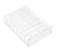OUNONA Boîte cosmétique transparente à 7 compartiments, organisateur de palettes de fards à paupières multi-grilles pour bureau et coiffeuse, rangement pratique pour maquillage et accessoires