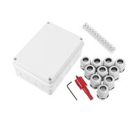 OUNONA Boîte de Jonction Étanche ABS 150X110X70 MM avec Connecteurs Standard Bornier 12 Positions et Outil de Perçage Boîtier de Câblage Électrique Intérieur et Extérieur pour Projets