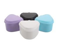 OUNONA Boîte de Prothèse Dentaire Portable Étanche 4pcs en Plastique et Éponge pour Adultes, et Compacte, pour Petits Paquet et Poches