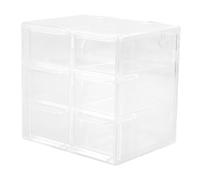 OUNONA Boîte de Rangement 6 Compartiments et Tiroir en Acrylique Transparent Design Portable pour Organisation et Protection des Lentilles pour Lentilles de Contact sur Bureau