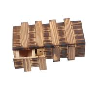 OUNONA Boîte De Rangement en Bois Casse-Tête Porte-Clés Petit Support pour Pièces De Monnaie Cache-Monnaie pour Hommes