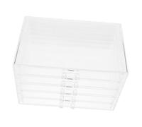 OUNONA Boîte de Rangement Maquillage 5 Tiroirs Grosse Capacité en Acrylique Transparent Organisateur Cosmétiques Bijoux Bureau Chambre