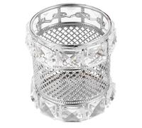 OUNONA Boîte de Rangement Multifonctionnelle Argentée en Cristal Organiseur de Bureau et Cosmétiques Conteneur pour Pinceaux de Maquillage pour Maquillage Bureau et Maison Design