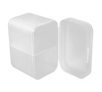 OUNONA Boîte De Rangement pour Cotons-tiges Organiseur De Bureau Boîte à Cotons-tiges avec Couvercle pour Ranger -s Et Disques De Coton