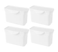OUNONA Boîte De Rangement Pour Lessive 4 Pièces Conteneur Étanche Avec Couvercle Rabat Portable Pour Capsules De Lessive Compacte Idéal Pour Buanderie